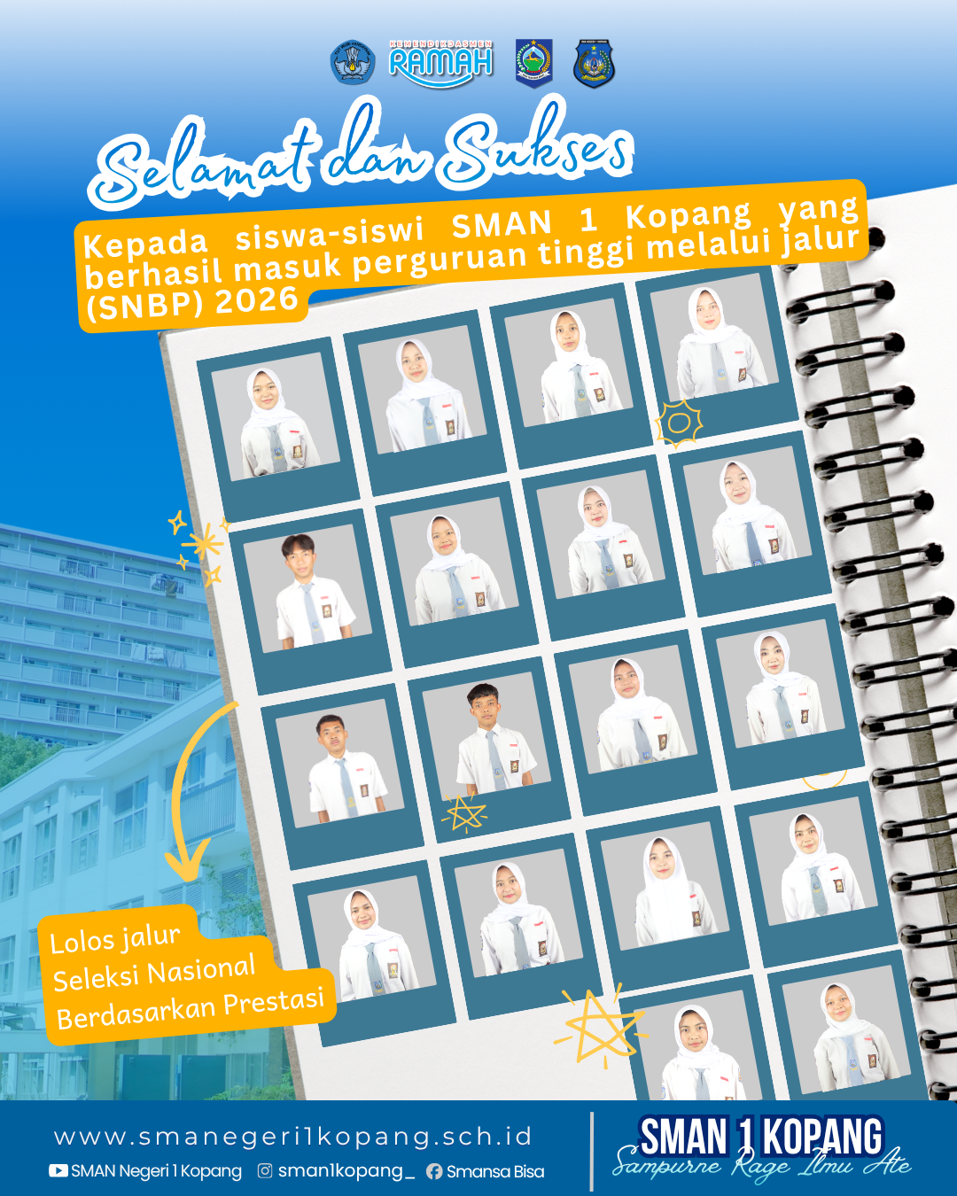 Selamat dan Sukses Masuk Perguruan Tinggi Jalur (SNBP) 2026