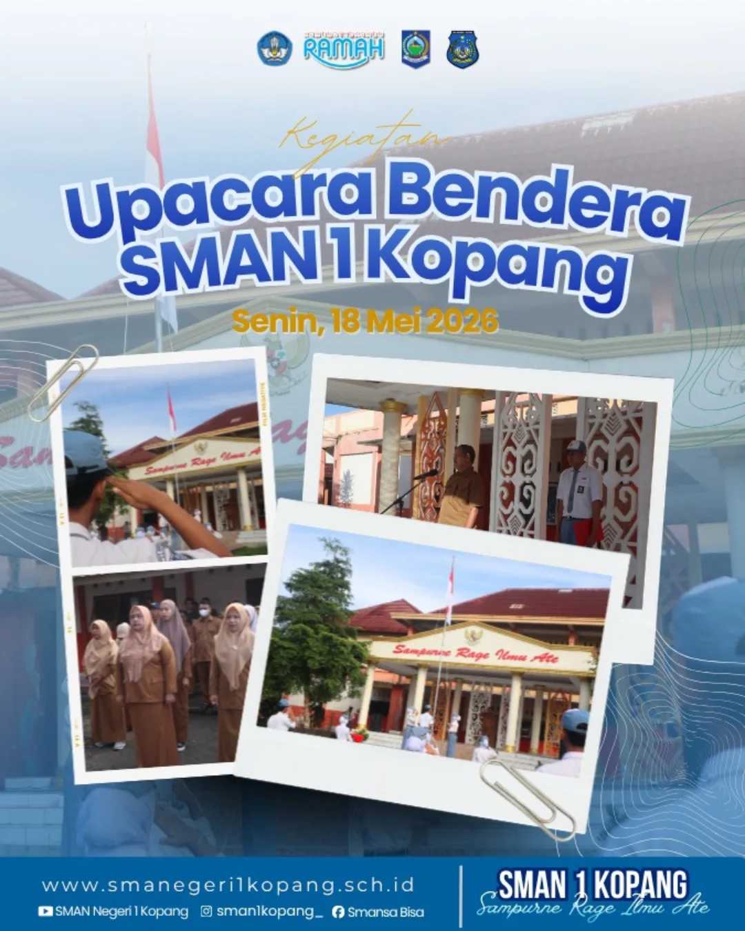 Tumbuhkan Kedisiplinan, SMAN 1 Kopang Gelar Upacara Bendera Rutin Hari Senin