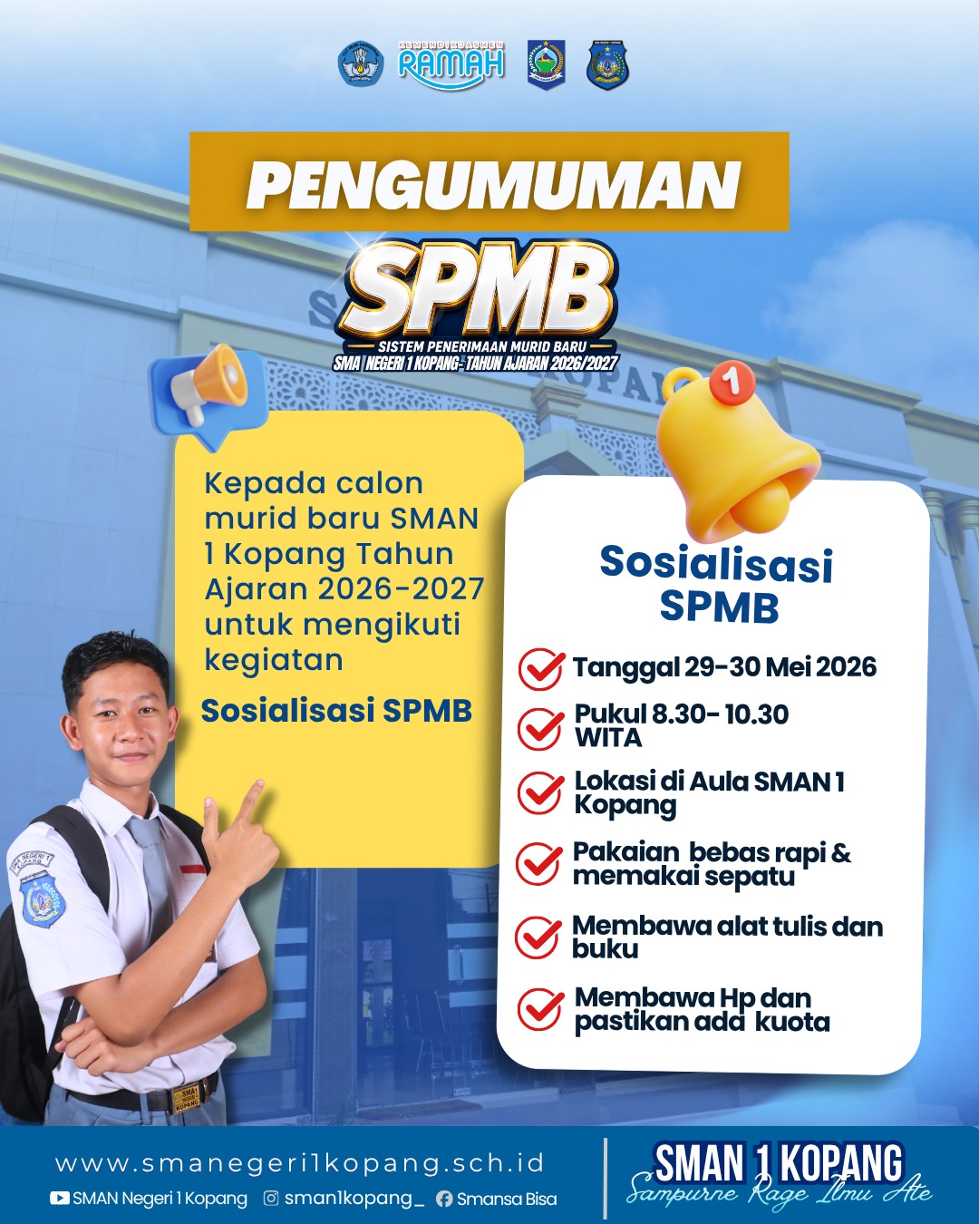 SMAN 1 Kopang Gelar Sosialisasi SPMB Tahun Ajaran 2026/2027