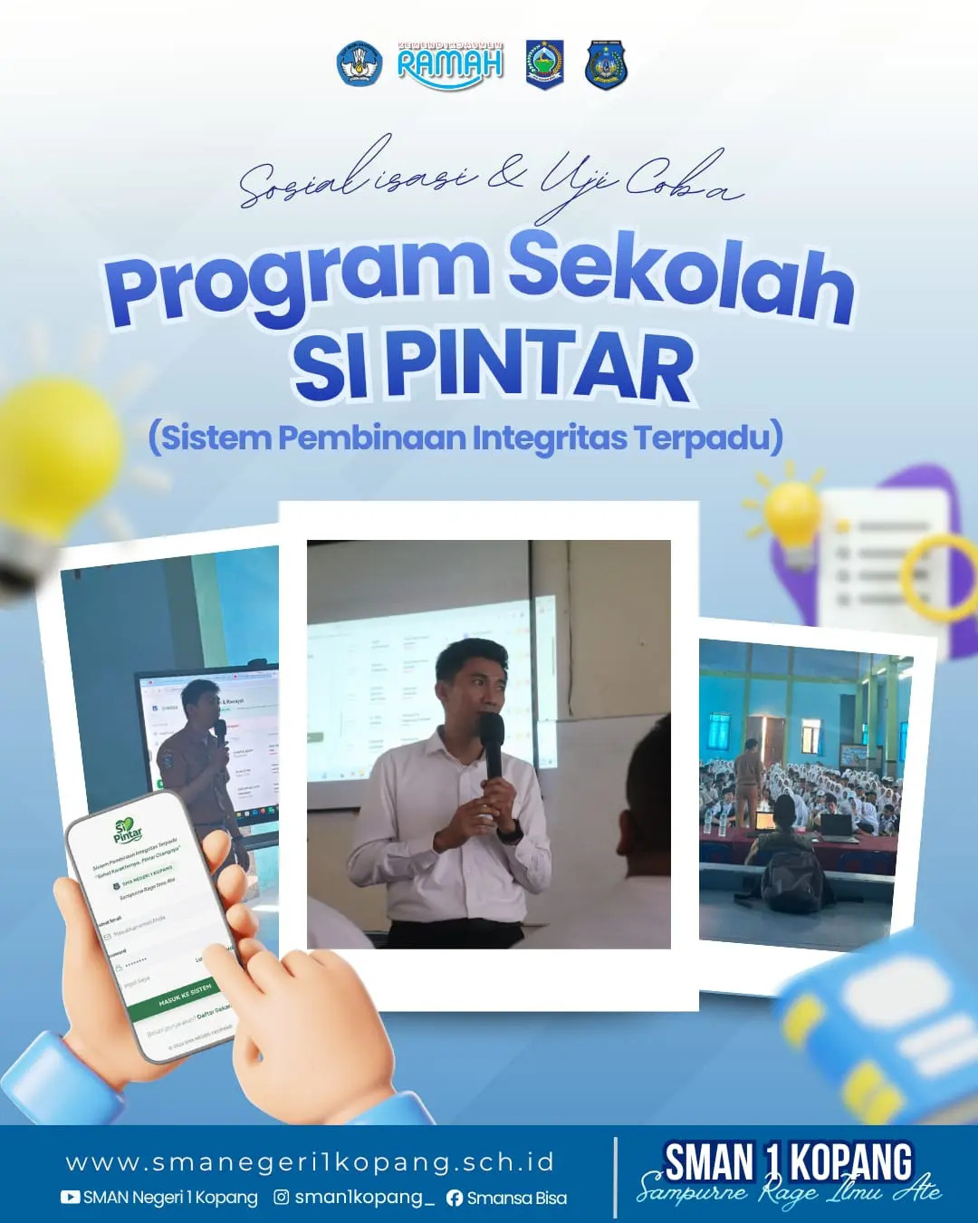 SMAN 1 Kopang Gelar Sosialisasi & Uji Coba Program Sekolah "SI PINTAR"