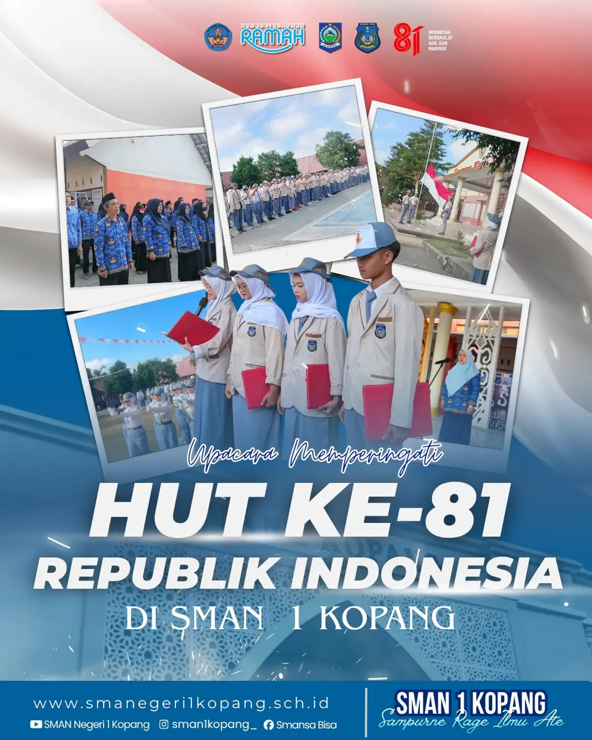 SMAN 1 Kopang Laksanakan Upacara Memperingati HUT Ke-81 Republik Indonesia
