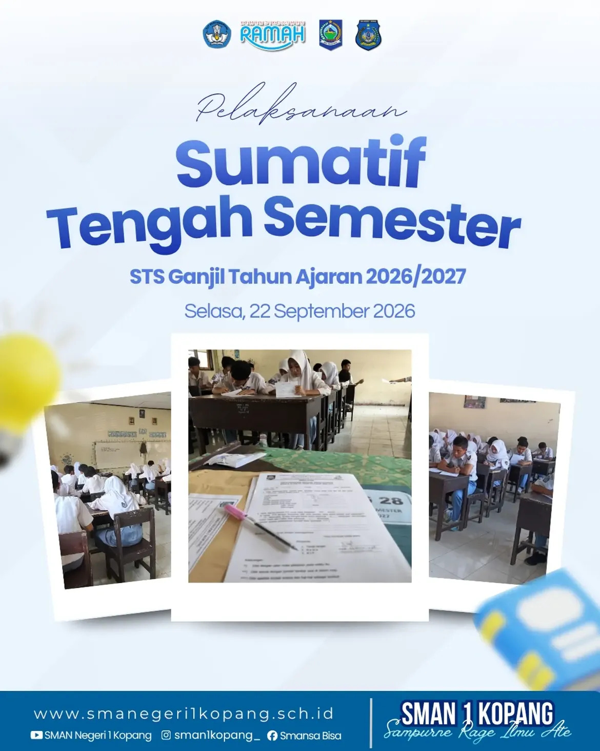 SMAN 1 Kopang Laksanakan Sumatif Tengah Semester (STS) Ganjil Tahun Ajaran 2026/2027